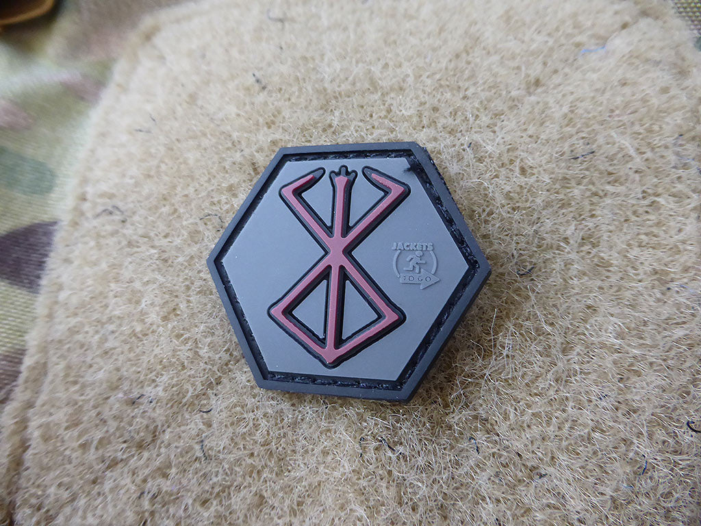 Berserker Rune, Hexagon Patch / 3D Rubber Patch