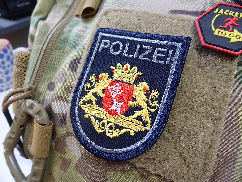 Ärmelabzeichen Polizei Bremen, dunkelblau, klein, gestickt