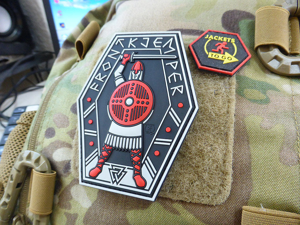 FRONTKJEMPER Patch, red blackops / 3D Rubber Patch