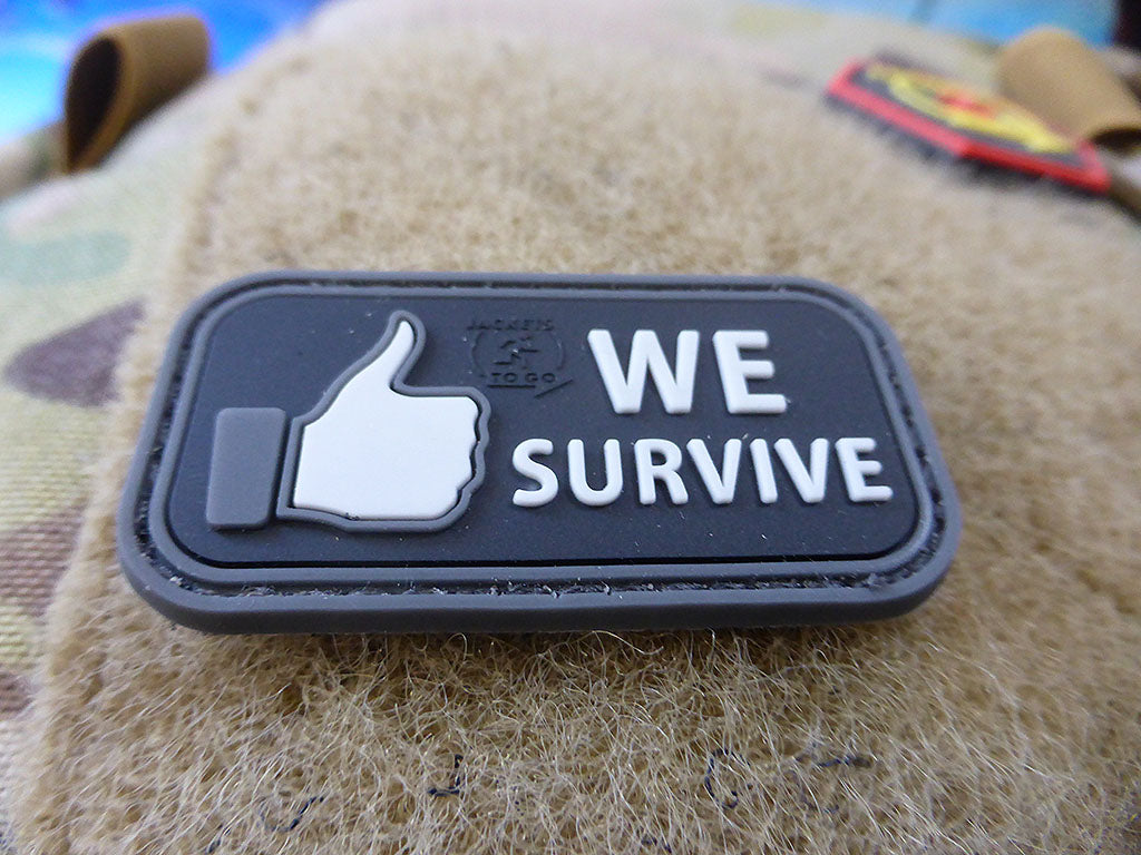 petit patch WE SURVIVE, swat / patch en caoutchouc 3D