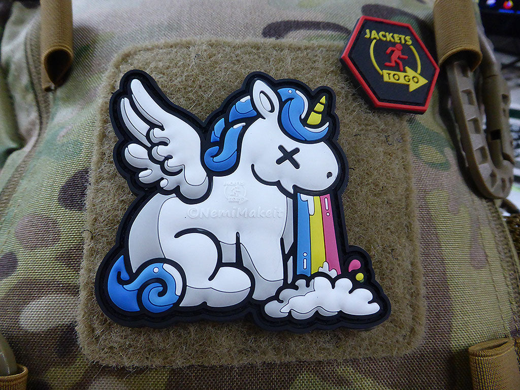 Berauschtes Einhorn / Drunk Unicorn Patch, 3D Rubber Patch