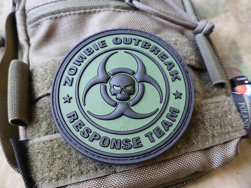 Zombie Outbreak Response Team Patch, forêt / Patch en caoutchouc 3D