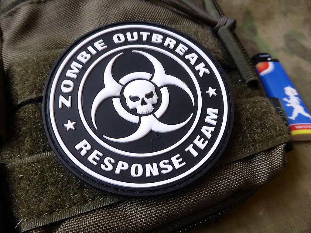 Patch de l'équipe d'intervention en cas d'épidémie de zombies, patch SWAT / 3D en caoutchouc