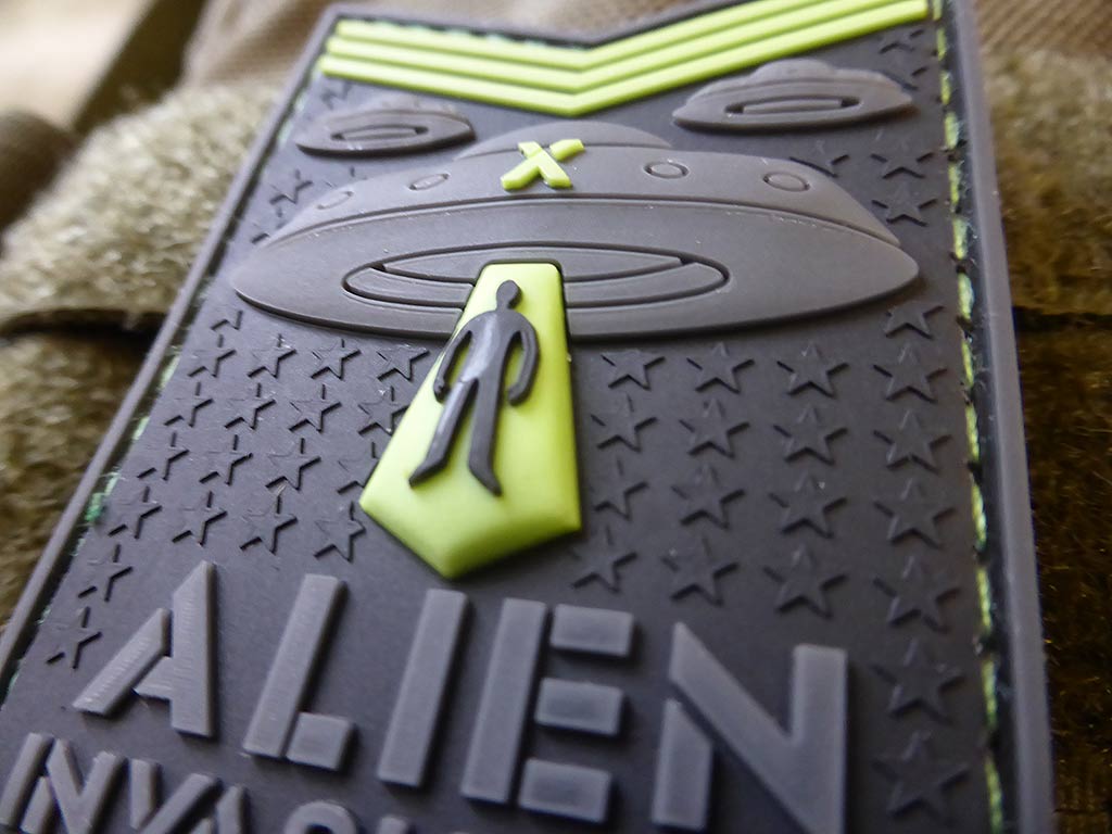 ALIEN INVASION X-Files, Patch für taktische Einheiten, AREA-51, Marine-Gid / 3D-Gummi-Patch