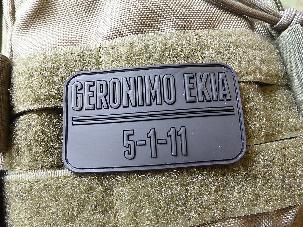 Geronimo-Patch, Schwarz / 3D-Rubber-Patch