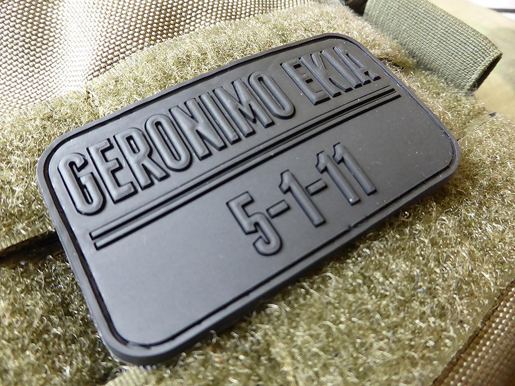 Geronimo-Patch, Schwarz / 3D-Rubber-Patch