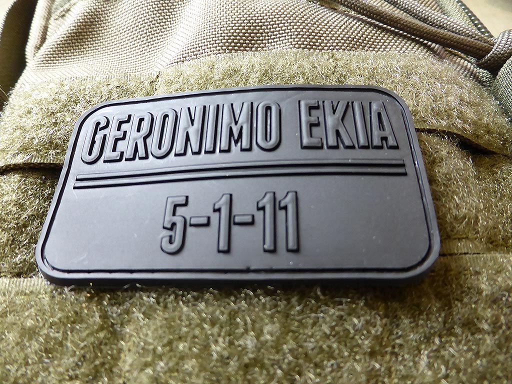 Patch Geronimo, Noir / Patch en caoutchouc 3D